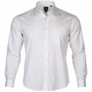 Jos A Bank Traveler Dress Shirt Mens 16.5 35 White Button Up Long Sleeve Cotton
